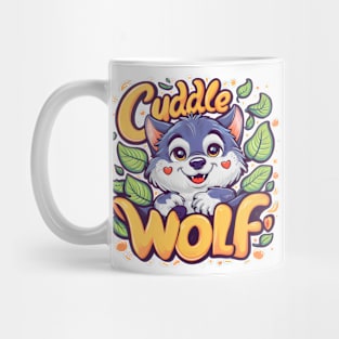 Cuddle sweet smiling wolf Mug